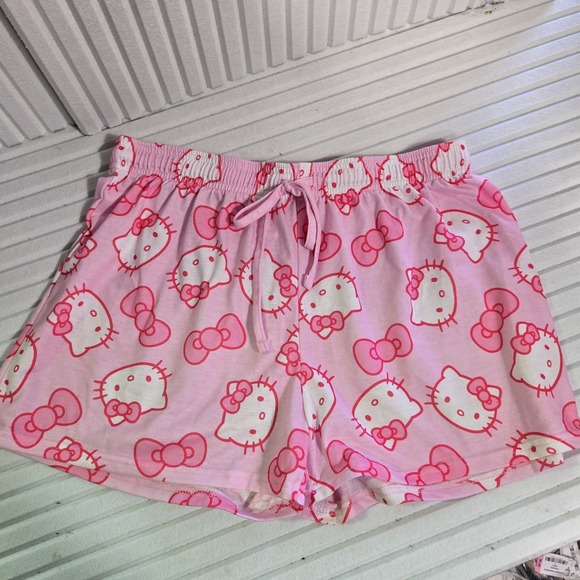 Hello Kitty X-large Womens sleep shorts pink drawstring waistline - Picture 4 of 5